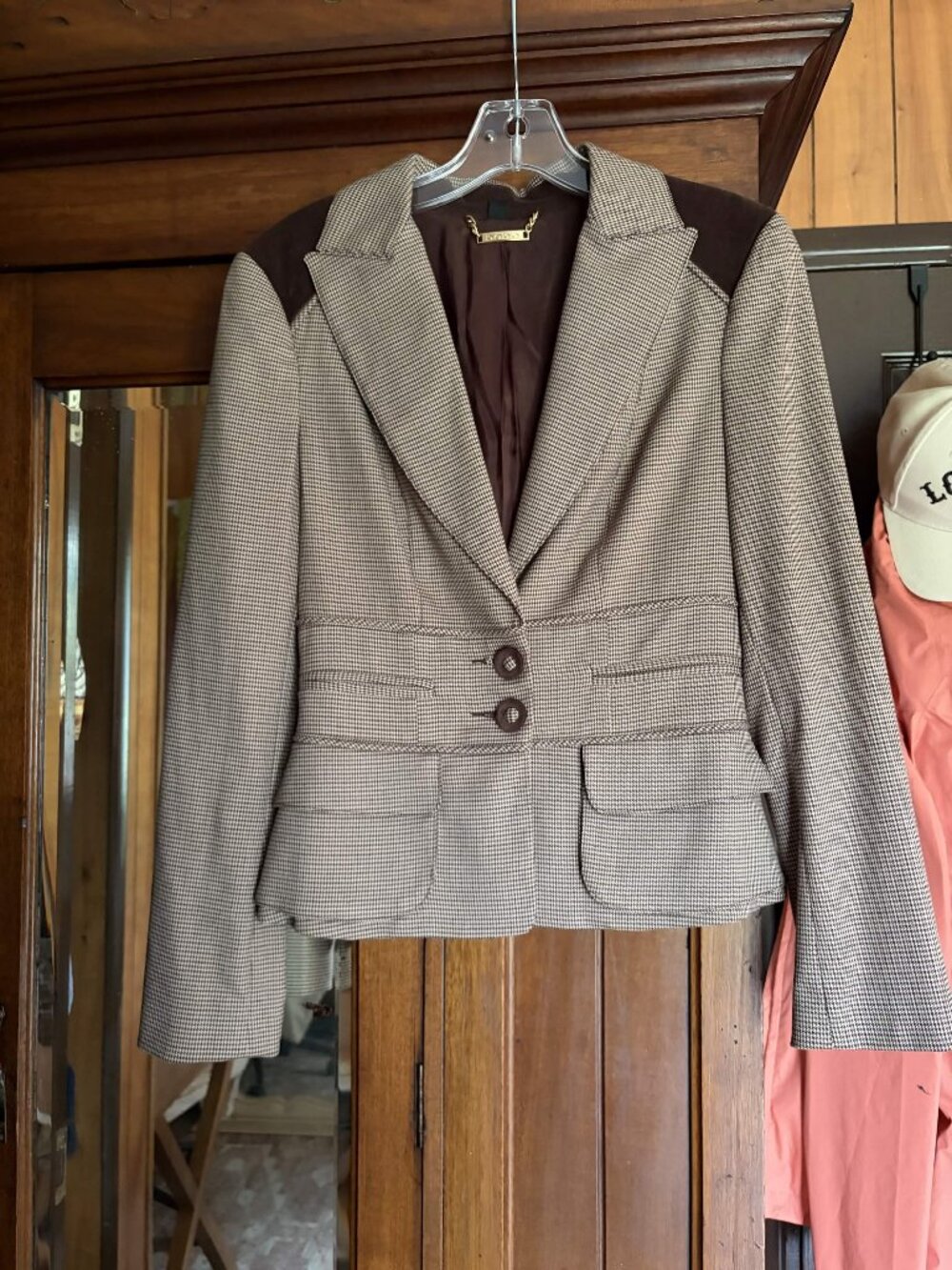 bebe Houndstooth Blazer